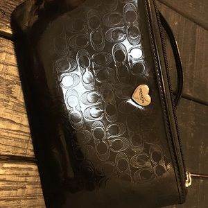 Coach patent leather wristlet